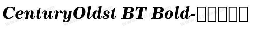 CenturyOldst BT Bold字体转换